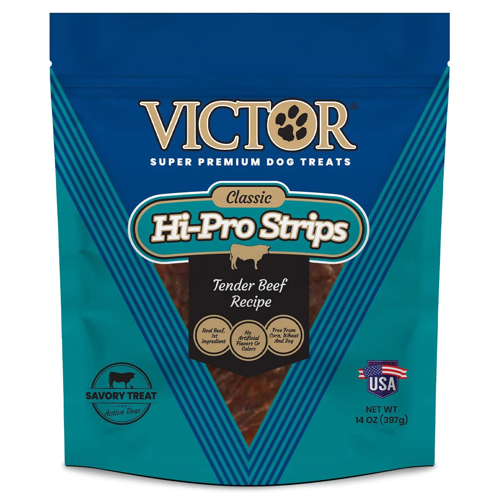 Victor Super Premium Dog Treats – Classic Hi-Pro Strips Dog Treats – Savory Dog Treats with Real Beef – Tender Beef Dog Treats for Active and Sporting Dogs 14 oz - The Pet Reset