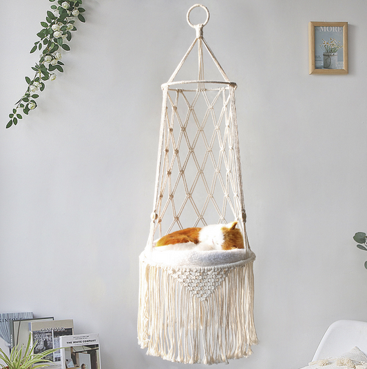 Hand Woven Cat Nest Hammock - The Pet Reset