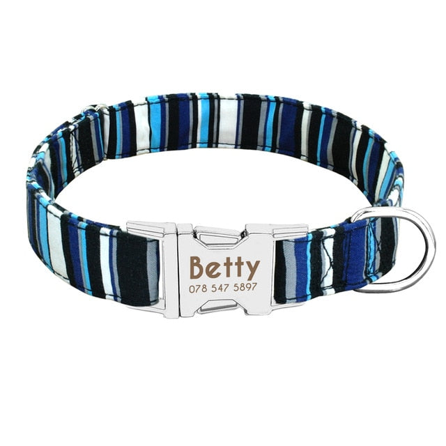 Personalized Nylon Pet Tag Collar - The Pet Reset