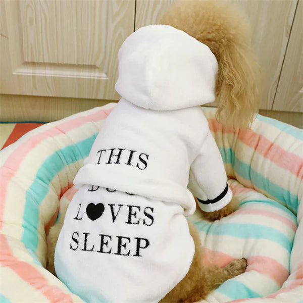 Hooded Pajamas Dog Bathrobe - The Pet Reset
