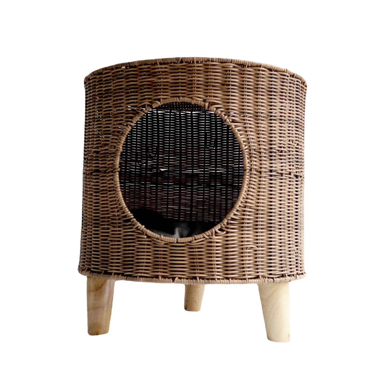 Cane Woven Cat Kennel - The Pet Reset