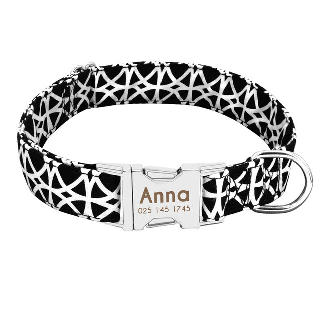 Personalized Nylon Pet Tag Collar - The Pet Reset