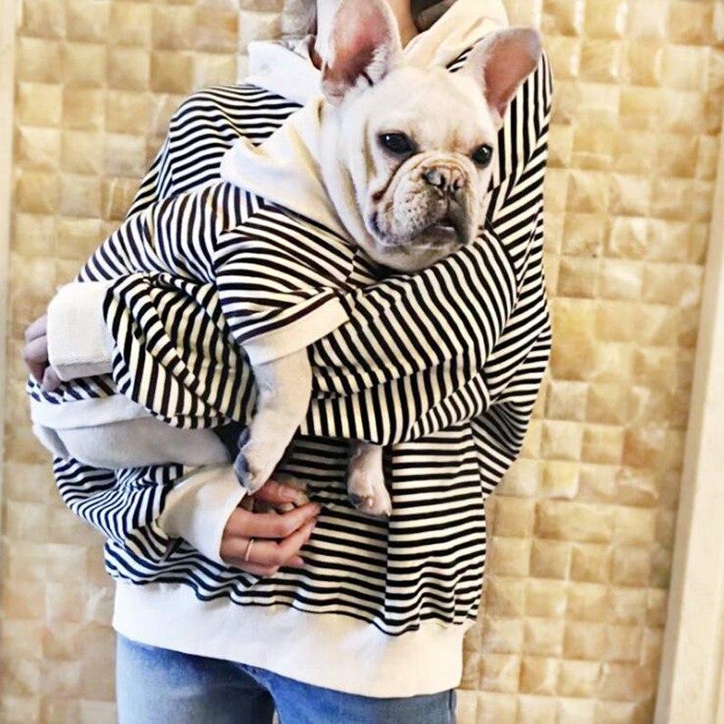 Matching Dog and Owner Striped Sweatshirt Hoodie - The Pet Reset
