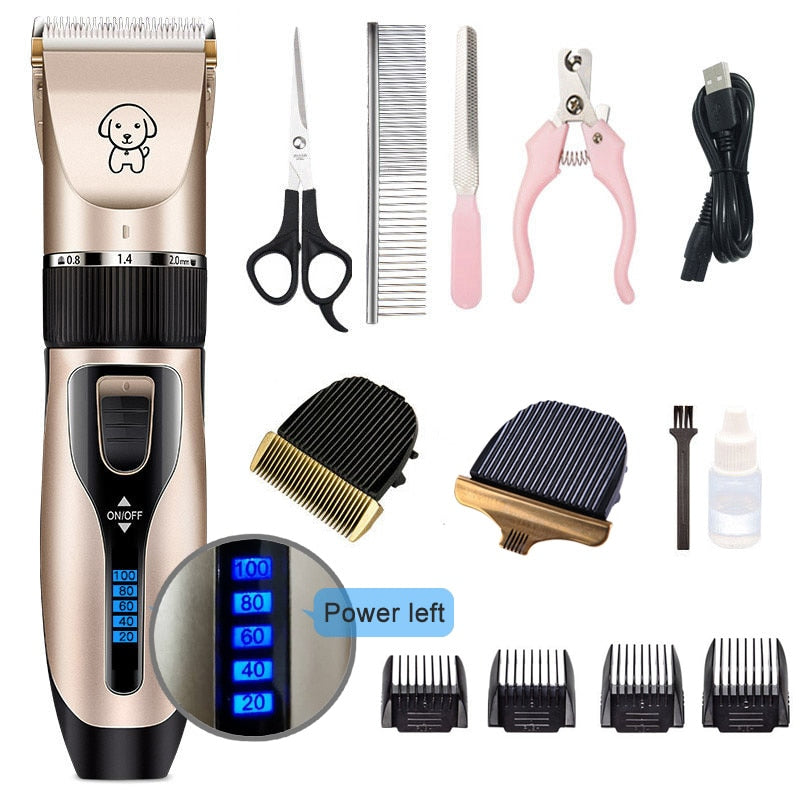 Professional Grooming Clipper Kit With USB Rechargeable - The Pet Reset