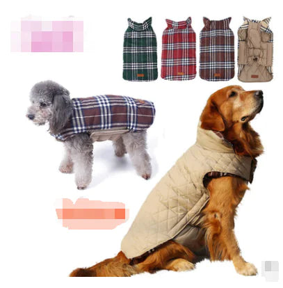 Waterproof Reversible Plaid Dog Jacket - The Pet Reset