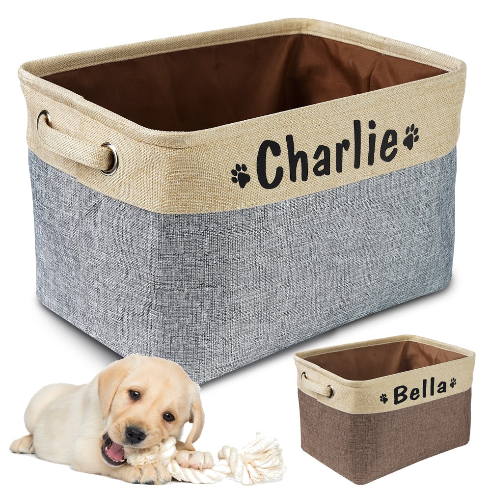 Customized Foldable Pet Toys Linen Storage Bin - The Pet Reset