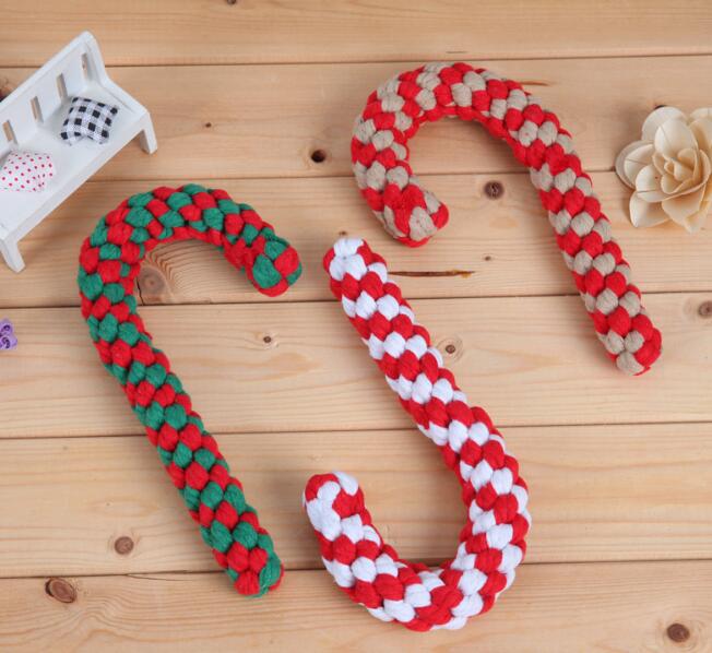 Cotton Rope Christmas Canes - The Pet Reset