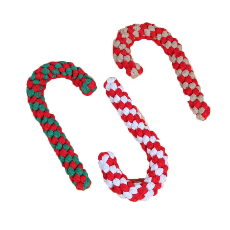 Cotton Rope Christmas Canes - The Pet Reset