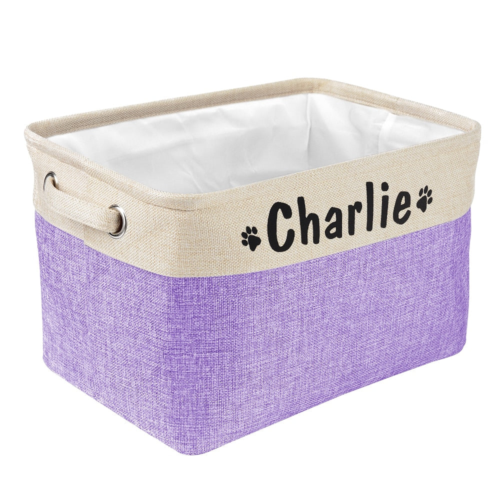 Customized Foldable Pet Toys Linen Storage Bin - The Pet Reset