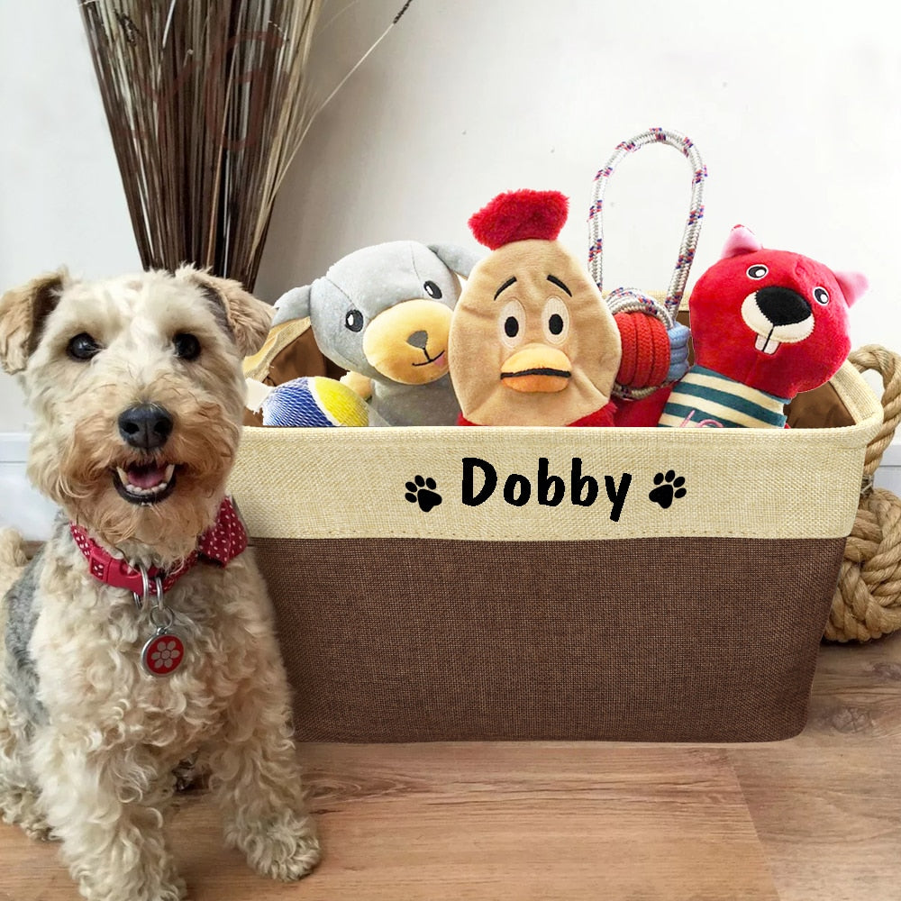 Customized Foldable Pet Toys Linen Storage Bin - The Pet Reset