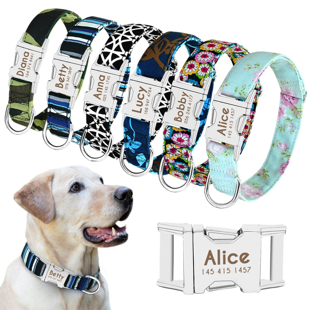 Personalized Nylon Pet Tag Collar - The Pet Reset