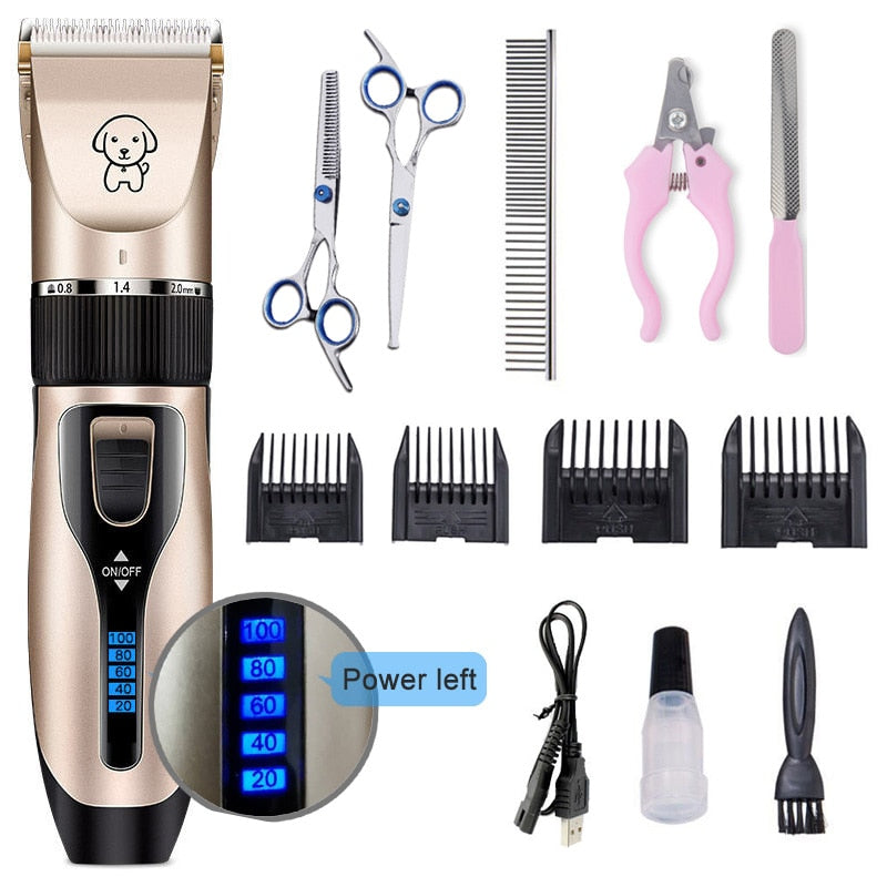 Professional Grooming Clipper Kit With USB Rechargeable - The Pet Reset