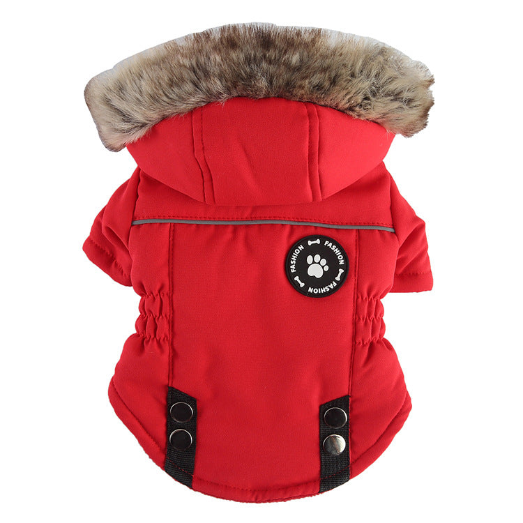 Winter Padded Dog Clothes and Back Zipper Jacket - The Pet Reset