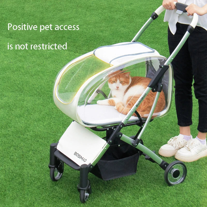 Fashionable Pet Four Wheeled Lightweight Foldable Separable Stroller - The Pet Reset