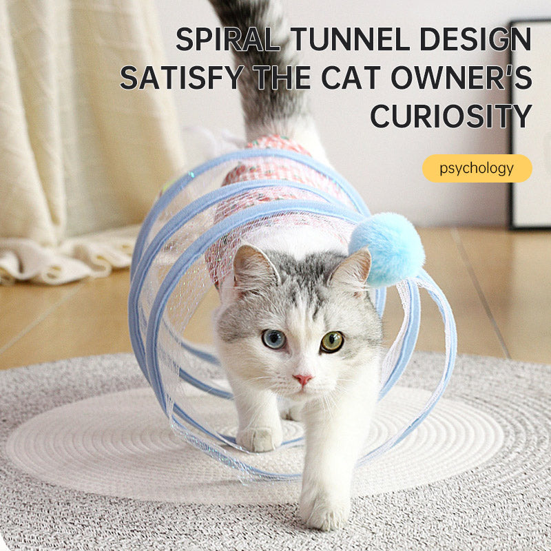 Spiral Foldable Tunnel - The Pet Reset