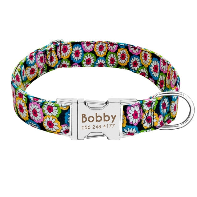 Personalized Nylon Pet Tag Collar - The Pet Reset