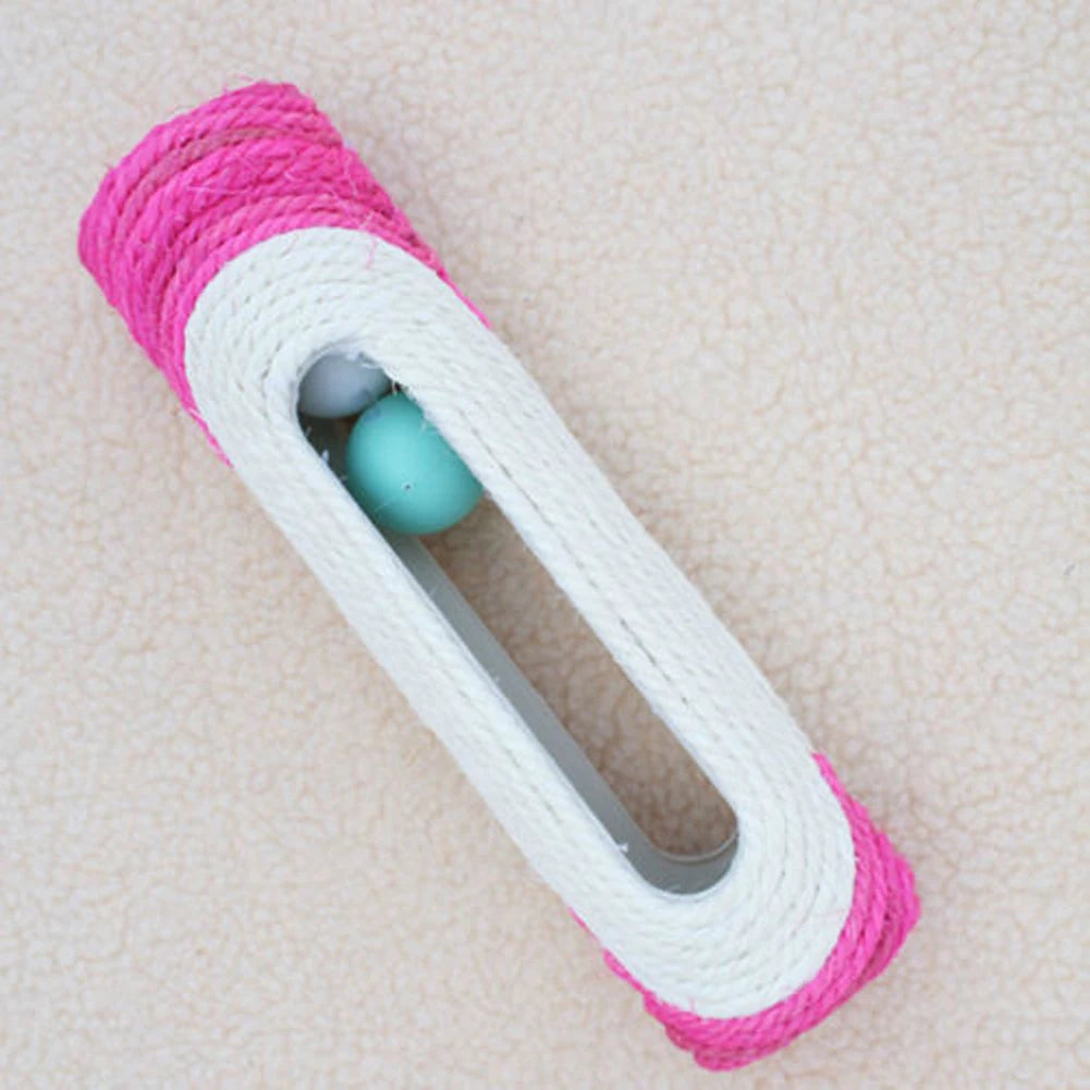 Sisal Scratching Post with Trapped Balls - The Pet Reset