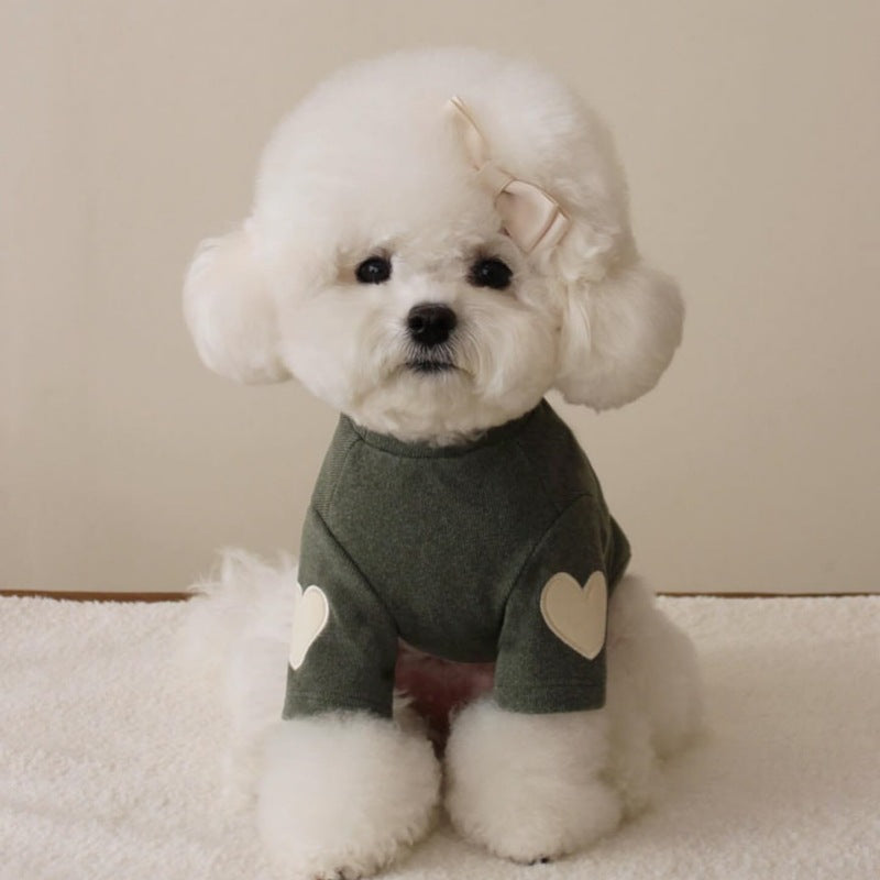 Heart Velvet Hoodie For Pups - The Pet Reset