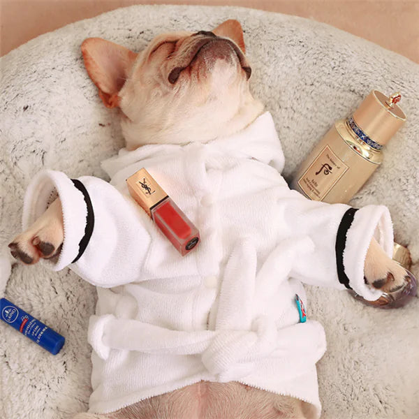 Hooded Pajamas Dog Bathrobe - The Pet Reset