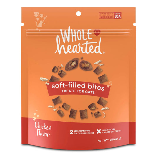 WholeHearted Chicken Flavor Soft-Filled Bites Cat Treats 16 oz. - The Pet Reset