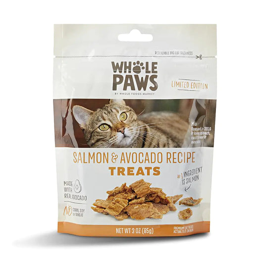 Whole Paws Cat Treats Salmon & Avocado Recipe 3 Ounce - The Pet Reset