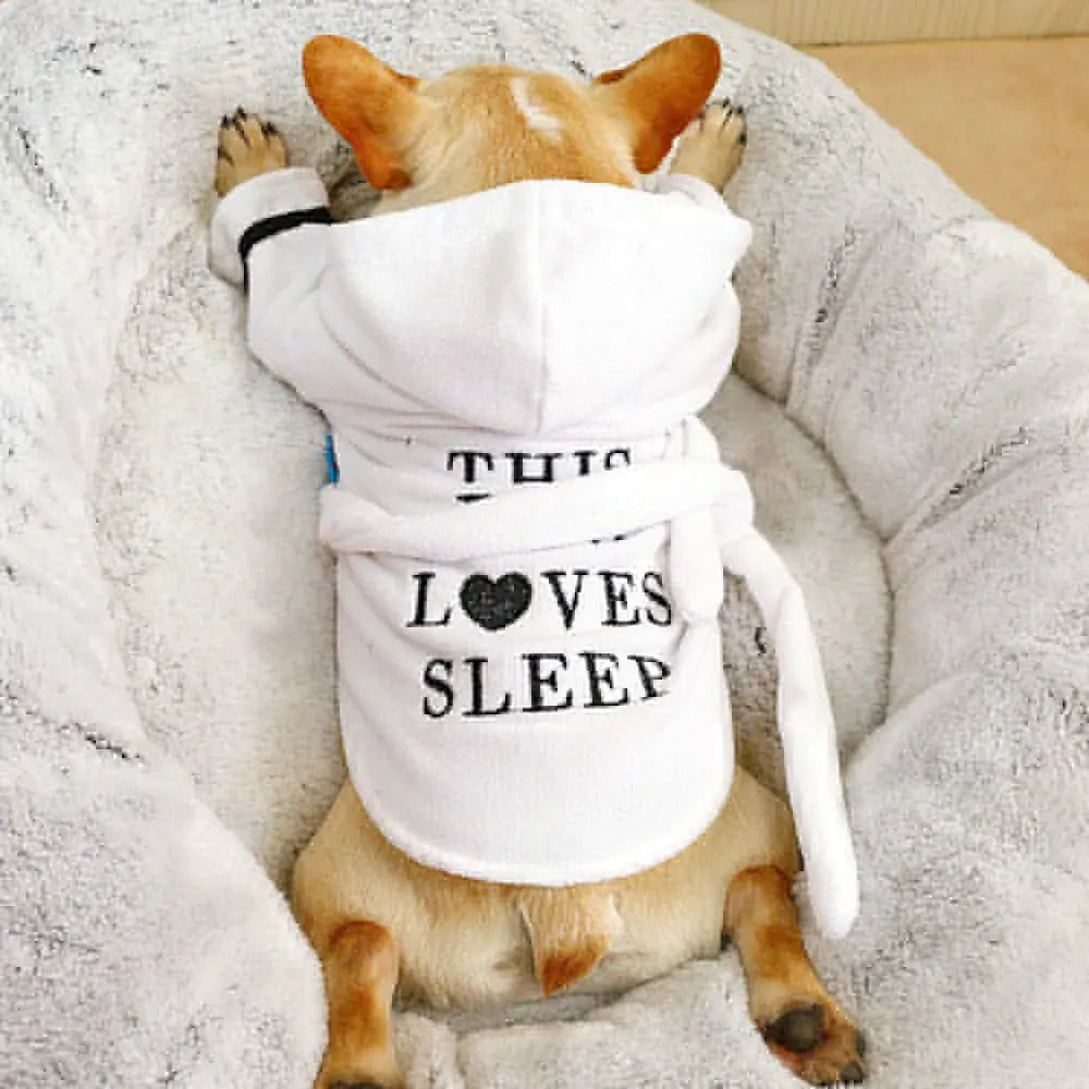 Hooded Pajamas Dog Bathrobe - The Pet Reset