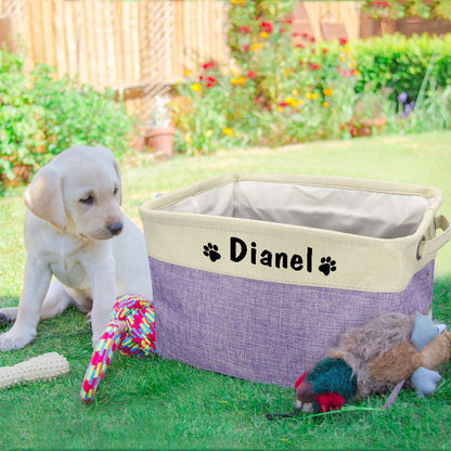 Customized Foldable Pet Toys Linen Storage Bin