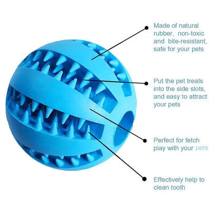 Dog Interactive Rubber Ball Chewing Toy - The Pet Reset