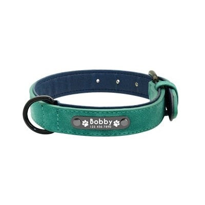 Personalized Leather Collar & Leash Set