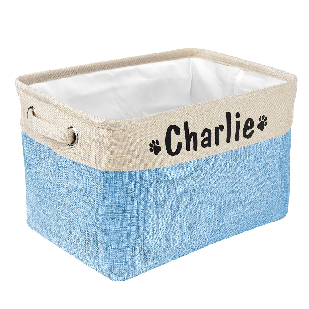 Customized Foldable Pet Toys Linen Storage Bin