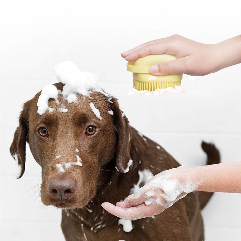 All in One Soft Safety Silicone Bath Brush for Dogs and Cats - The Pet Reset