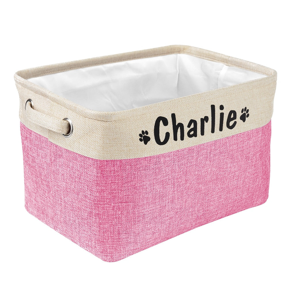 Customized Foldable Pet Toys Linen Storage Bin