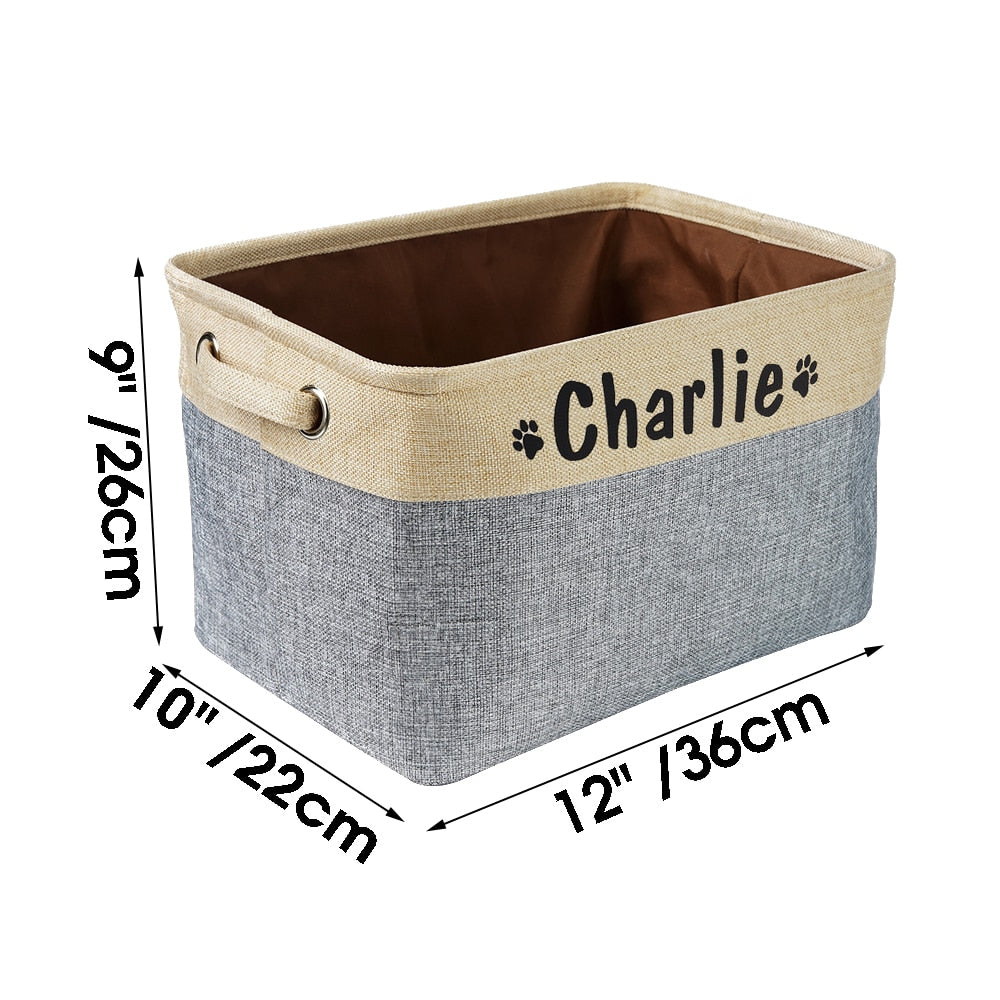 Customized Foldable Pet Toys Linen Storage Bin