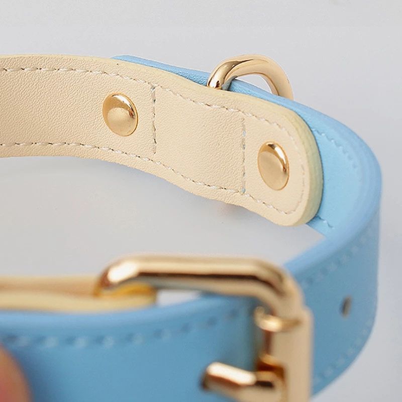 Genuine Leather Pet Collar - The Pet Reset