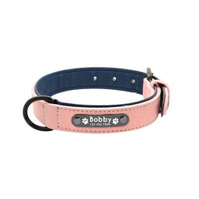 Personalized Leather Collar & Leash Set