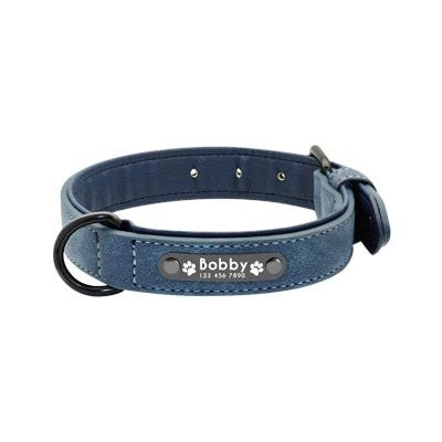 Personalized Leather Collar & Leash Set