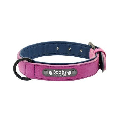 Personalized Leather Collar & Leash Set