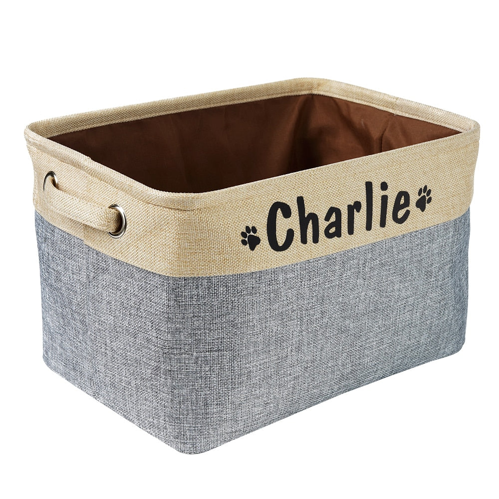 Customized Foldable Pet Toys Linen Storage Bin