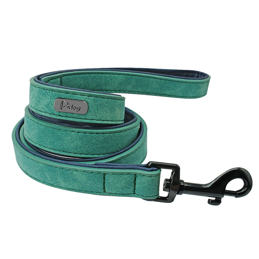 Personalized Leather Collar & Leash Set