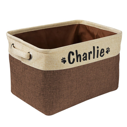 Customized Foldable Pet Toys Linen Storage Bin